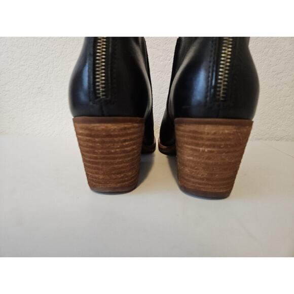 New! Kork Ease Chandra Black Leather Ankle Boot Back Zipper Women SZ 9.5 $210 - Picture 7 of 11